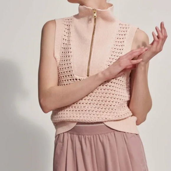 Varley Bains Half Zip Tank Peony - Picture 3 of 6